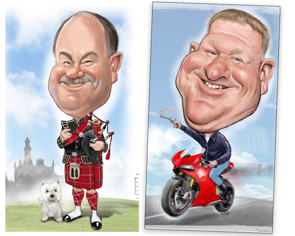 Terry Dunnett Caricatures Perth